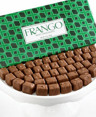Frango Milk Mint Chocolates in a holiday-wrapped gift box ideal for gifting and celebrations.