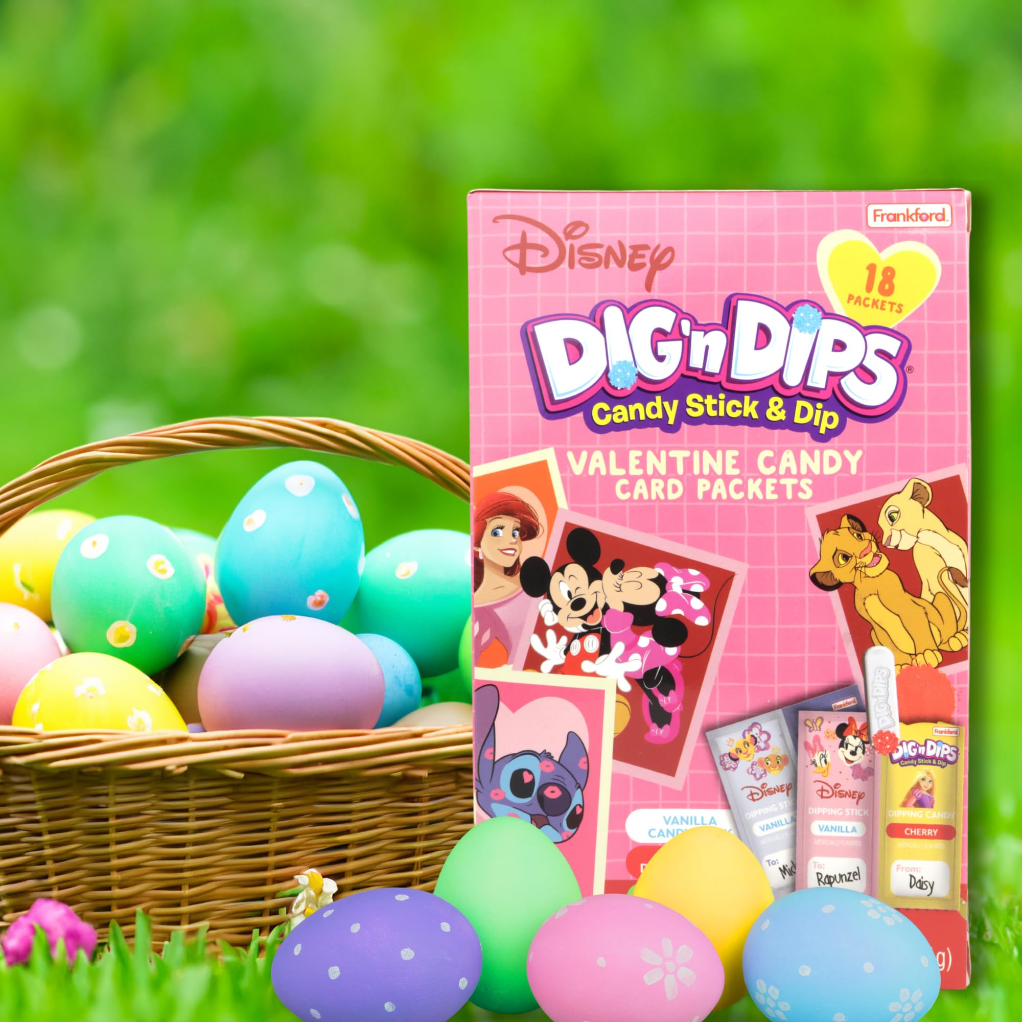 Frankford Disney Dig N Dips packaging featuring Disney characters, great gift appeal.