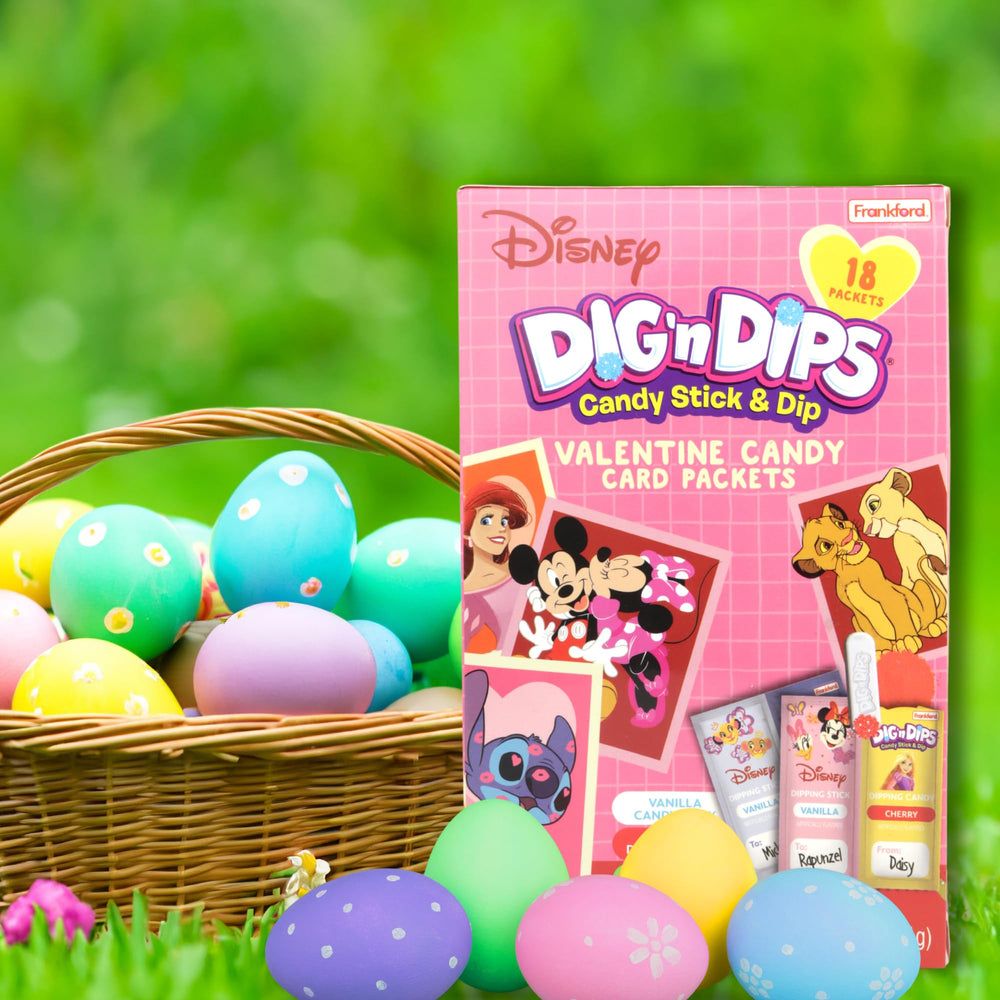 Frankford Disney Dig N Dips packaging featuring Disney characters, great gift appeal.