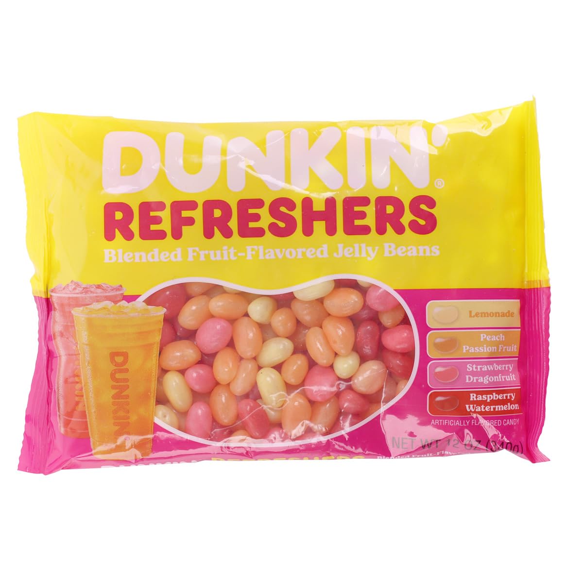 Frankford Dunkin' Refreshers peach passionfruit flavor beans ideal for tangy treats.