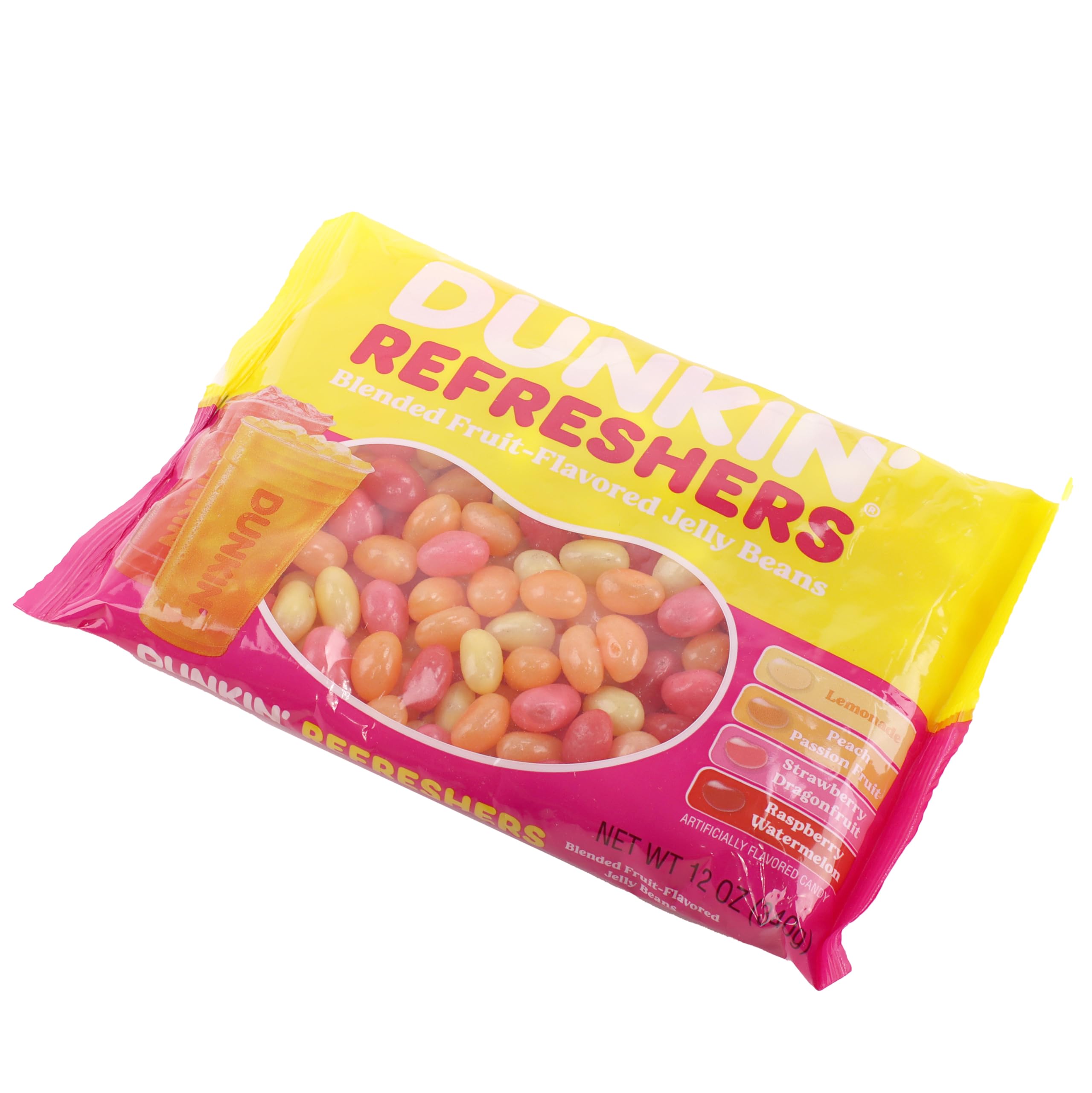 Frankford Dunkin' Refreshers jelly beans in candy bowl setup for sharing.