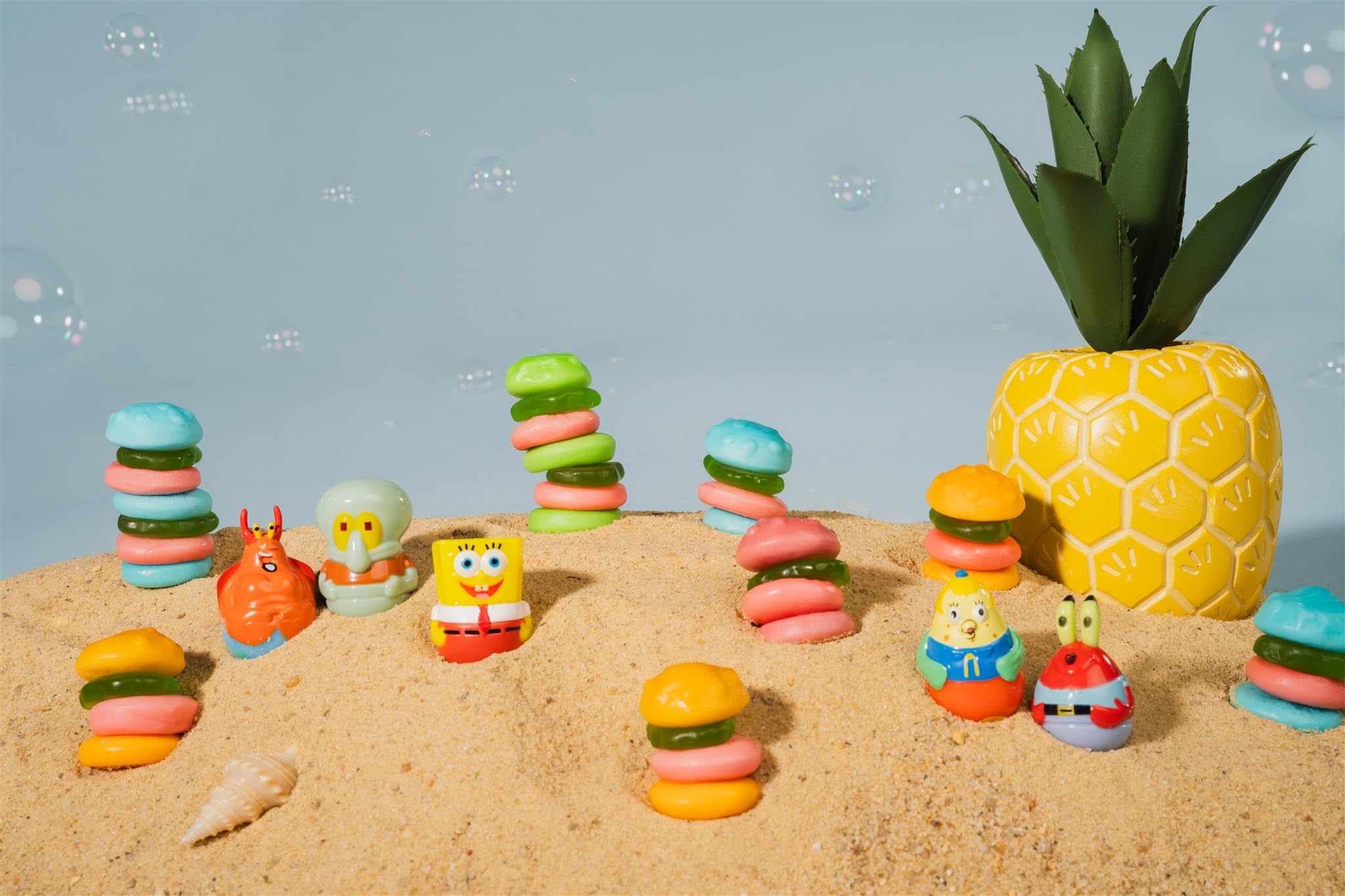 Frankford SpongeBob Krabby Patties gummies green apple flavor ready for stocking stuffers.