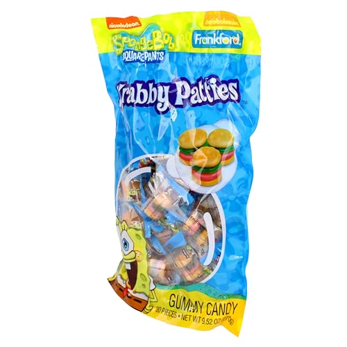 Frankford Krabby Patties gummies for SpongeBob-themed parties create playful table moments.