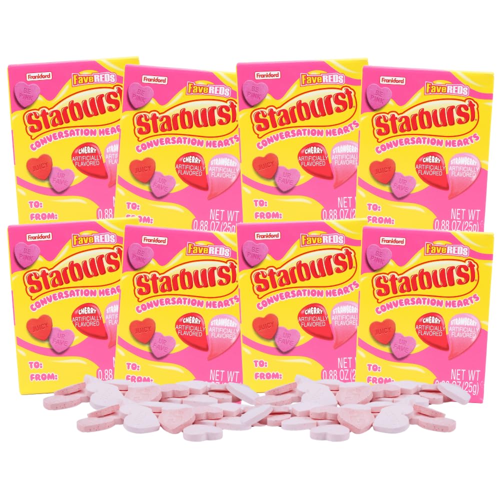 Frankford Conversation Hearts with playful sayings for Valentine celebrations.
