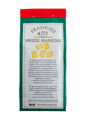 Frankies 457 mezze maniche on shelf showcasing authentic Italian pasta