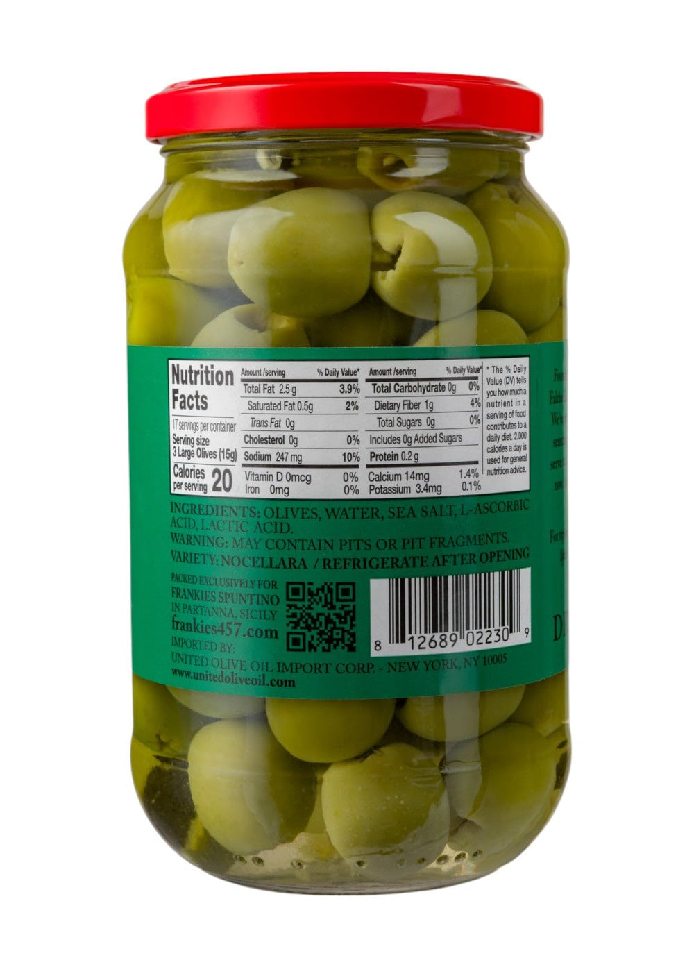 Frankies 457 Castelvetrano olives pit-free for effortless prep and elevated antipasti.