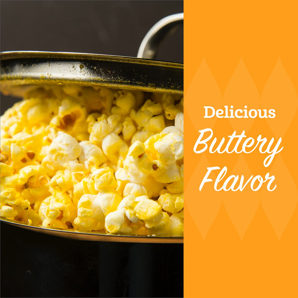 Microwave popcorn topping with Franklin's Butter Salt for quick cinema flavor.