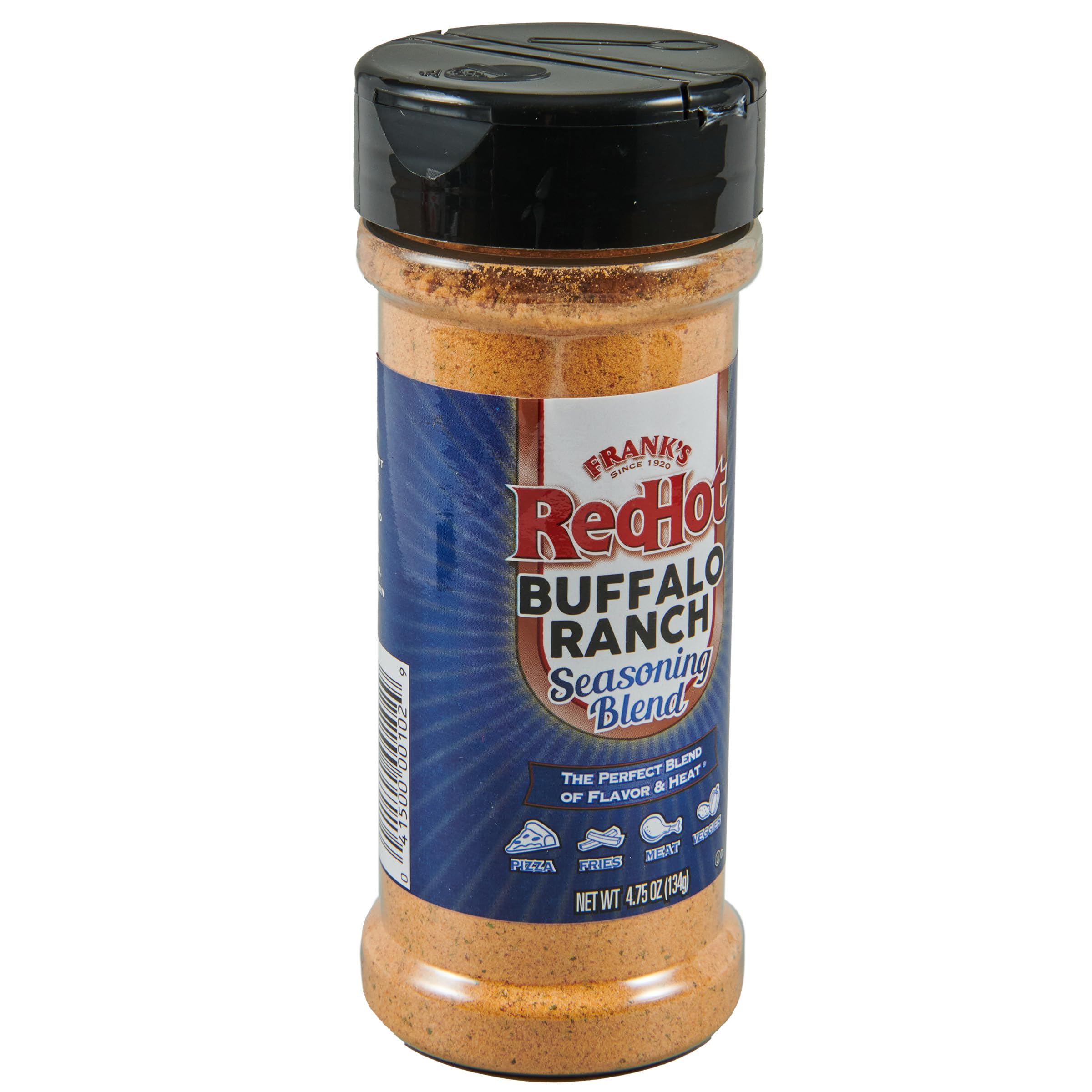 Frank's RedHot Buffalo Ranch Seasoning Blend bottle adds bold ranch heat to meals.