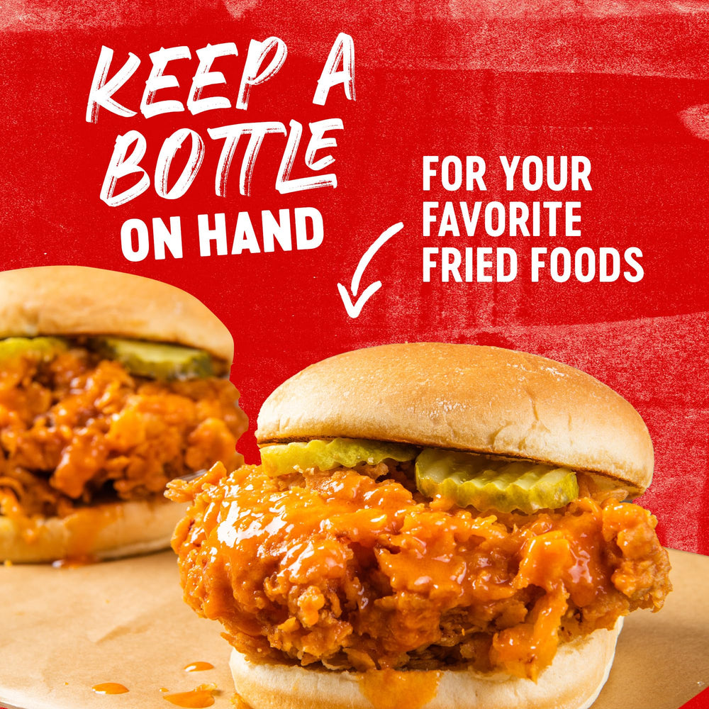 Eggs topped with Frank's RedHot Burger Sauce for a tangy twist