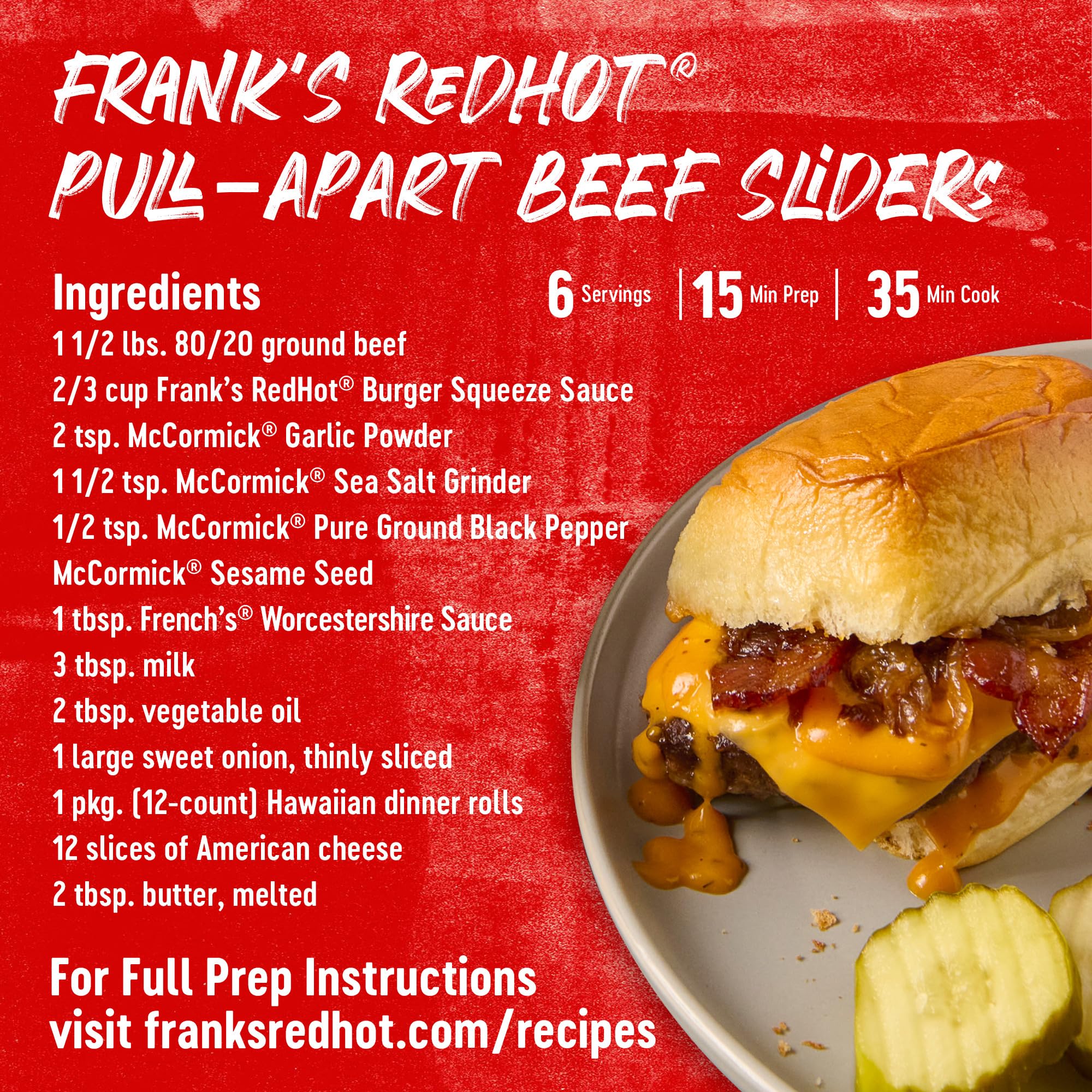 Tailgate spread featuring Frank's RedHot Burger Sauce for customizable heat
