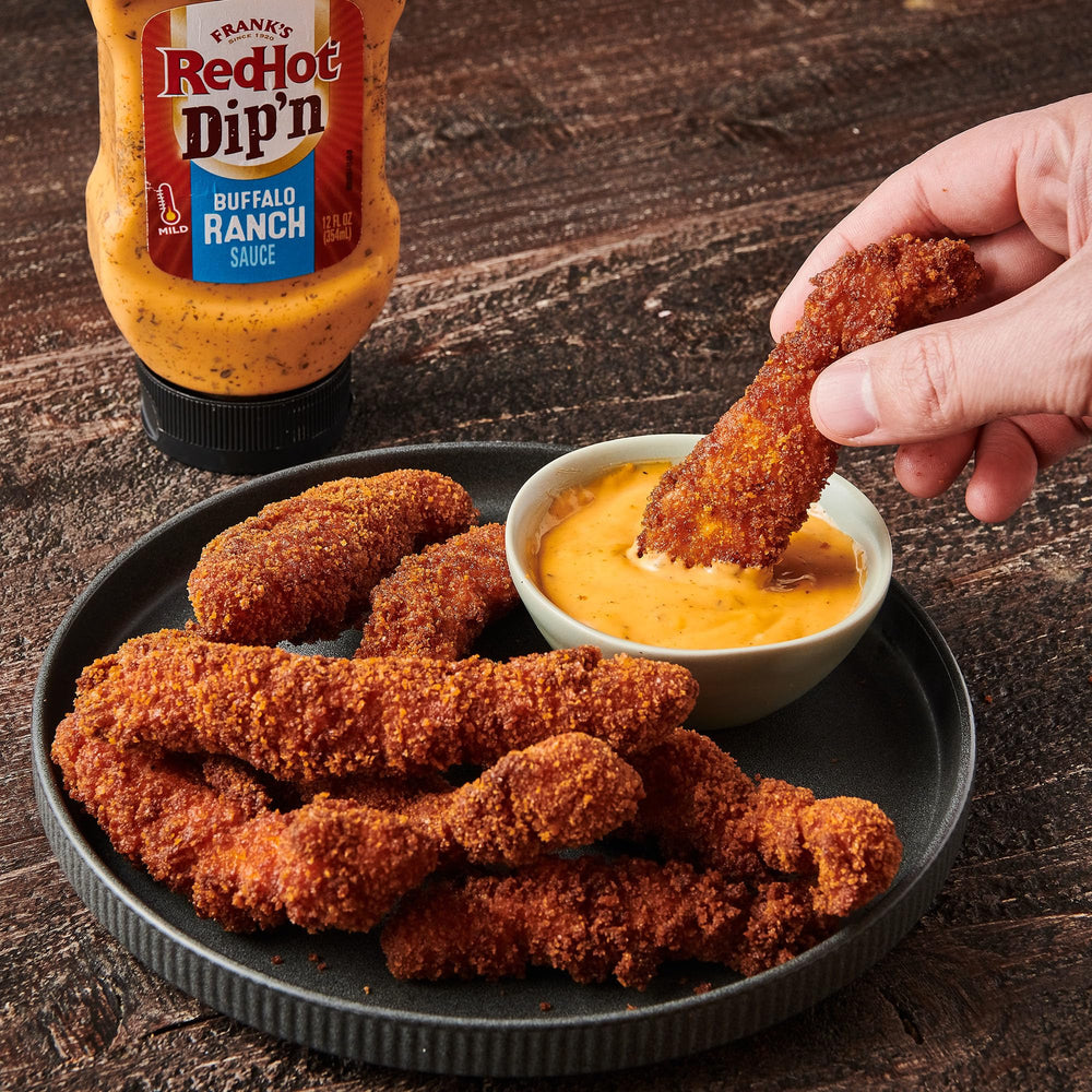 Franks RedHot Dip'n Buffalo Ranch sauce with fries for dipping