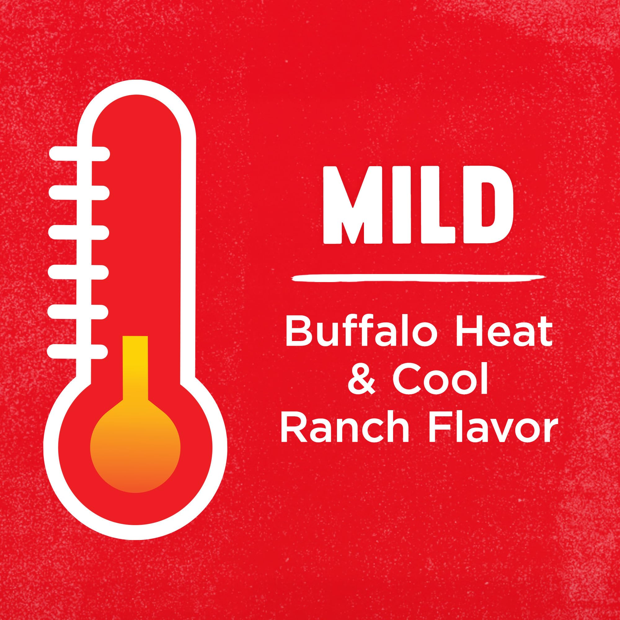 Franks RedHot Dip'n Buffalo Ranch sauce drizzled on buffalo wings for dipping