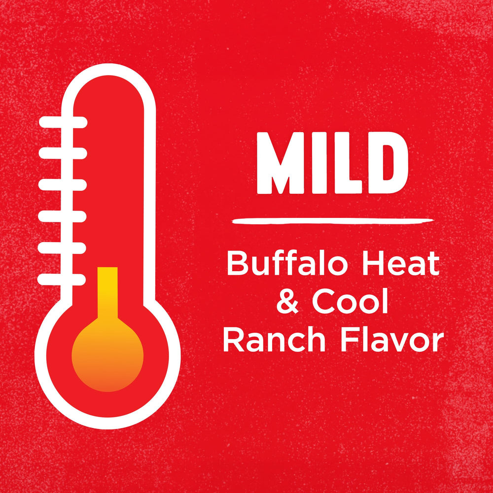 Franks RedHot Dip'n Buffalo Ranch sauce drizzled on buffalo wings for dipping
