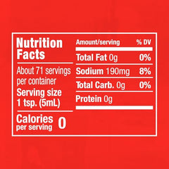 Franks RedHot Original bottle label close-up showing cayenne