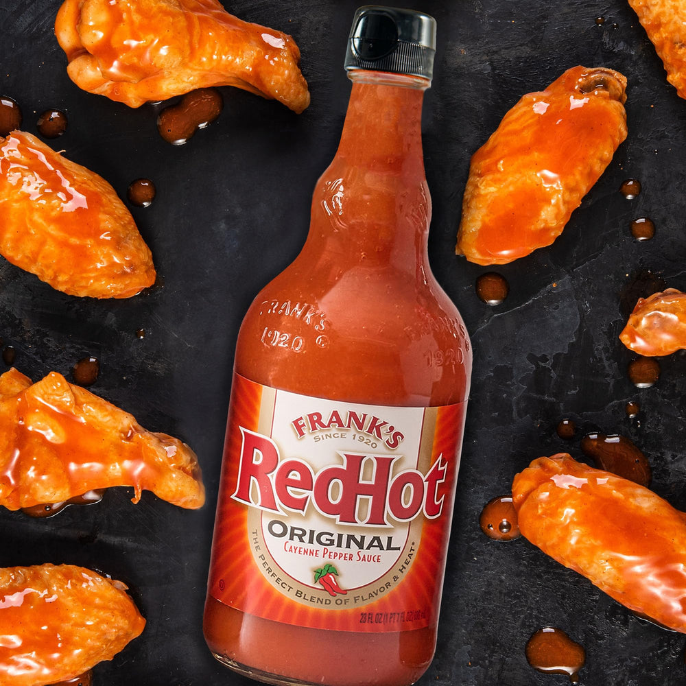 Buffalo wings feature Franks RedHot Original as the iconic ingredient