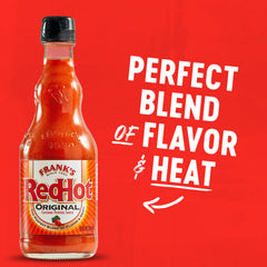 Franks RedHot Original on a chicken sandwich for extra flavor