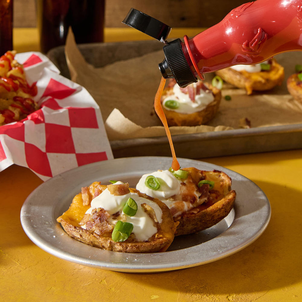 Pizza, burgers, and tacos topped with Frank's RedHot Original for bold flavor