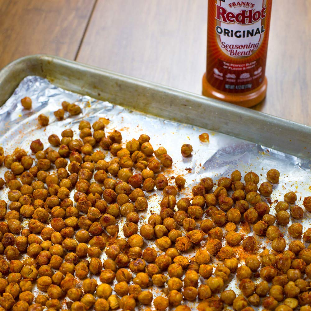 Franks RedHot Original Seasoning back panel shows versatile uses