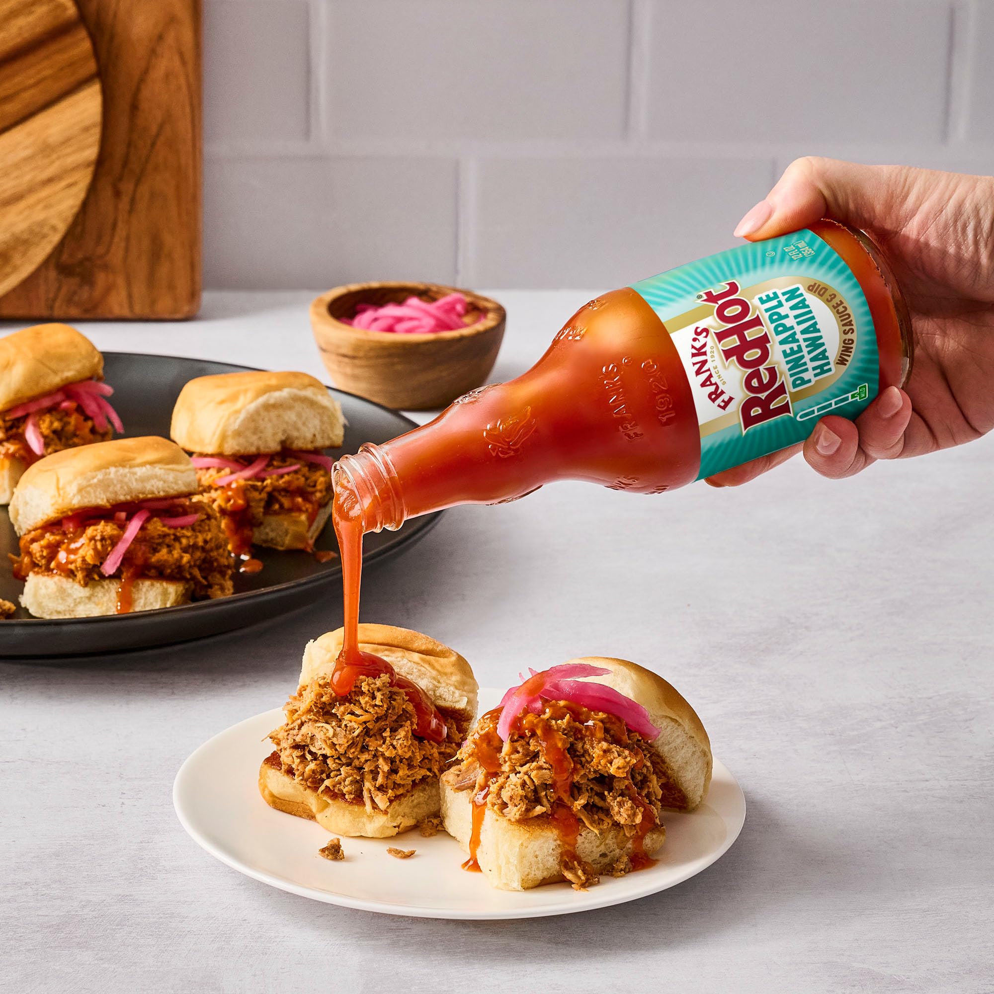 Frank's RedHot Pineapple Hawaiian grill-ready chicken glaze boosts aroma