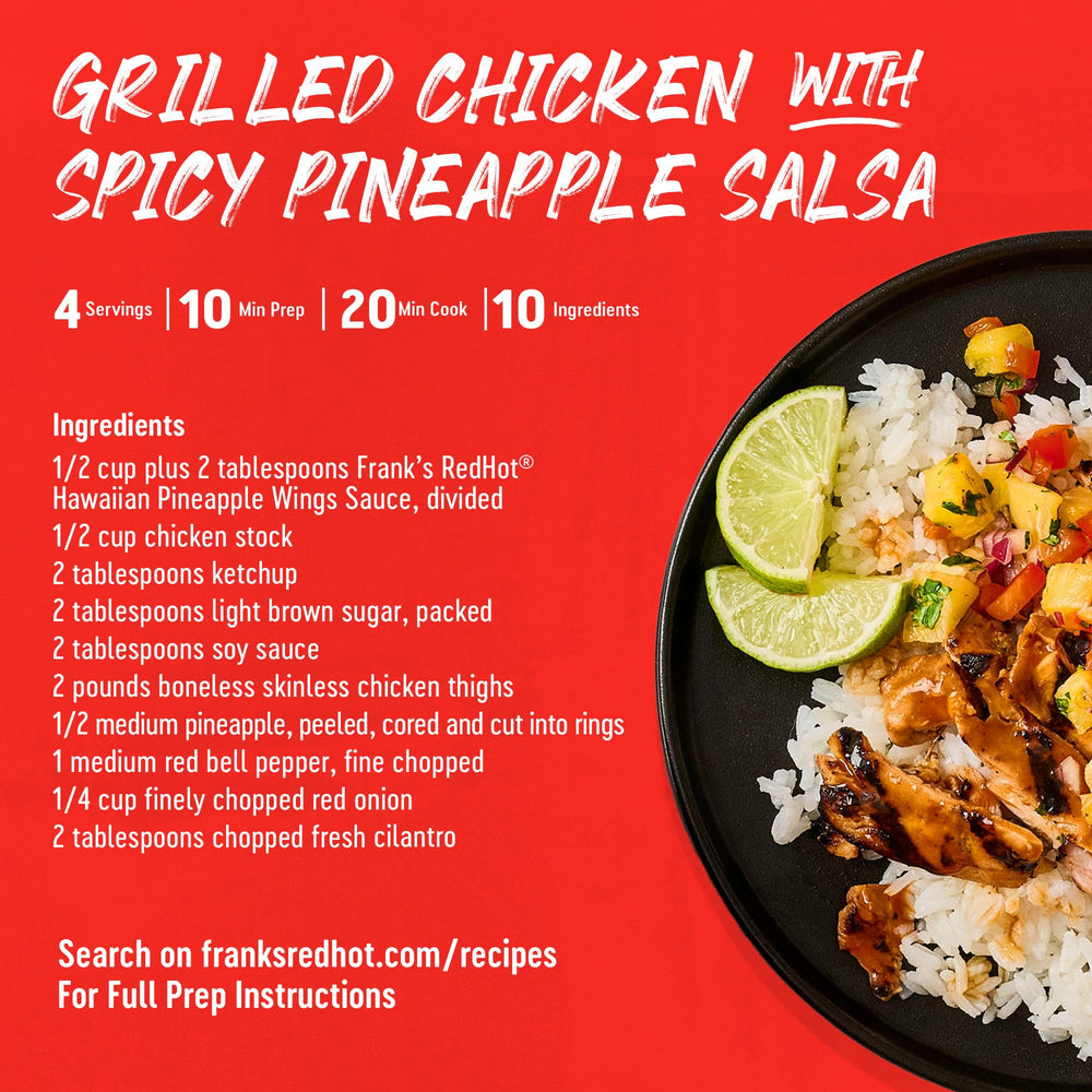 Frank's RedHot Pineapple Hawaiian sweet heat suited for stir-fries
