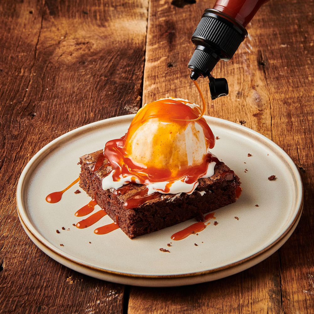 Frank's RedHot Squeeze Honey on fries for a glossy finish