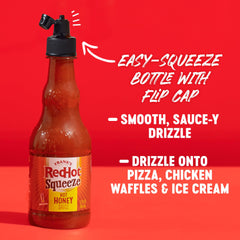 Frank's RedHot Squeeze Honey Drizzle ready to glaze and flavor