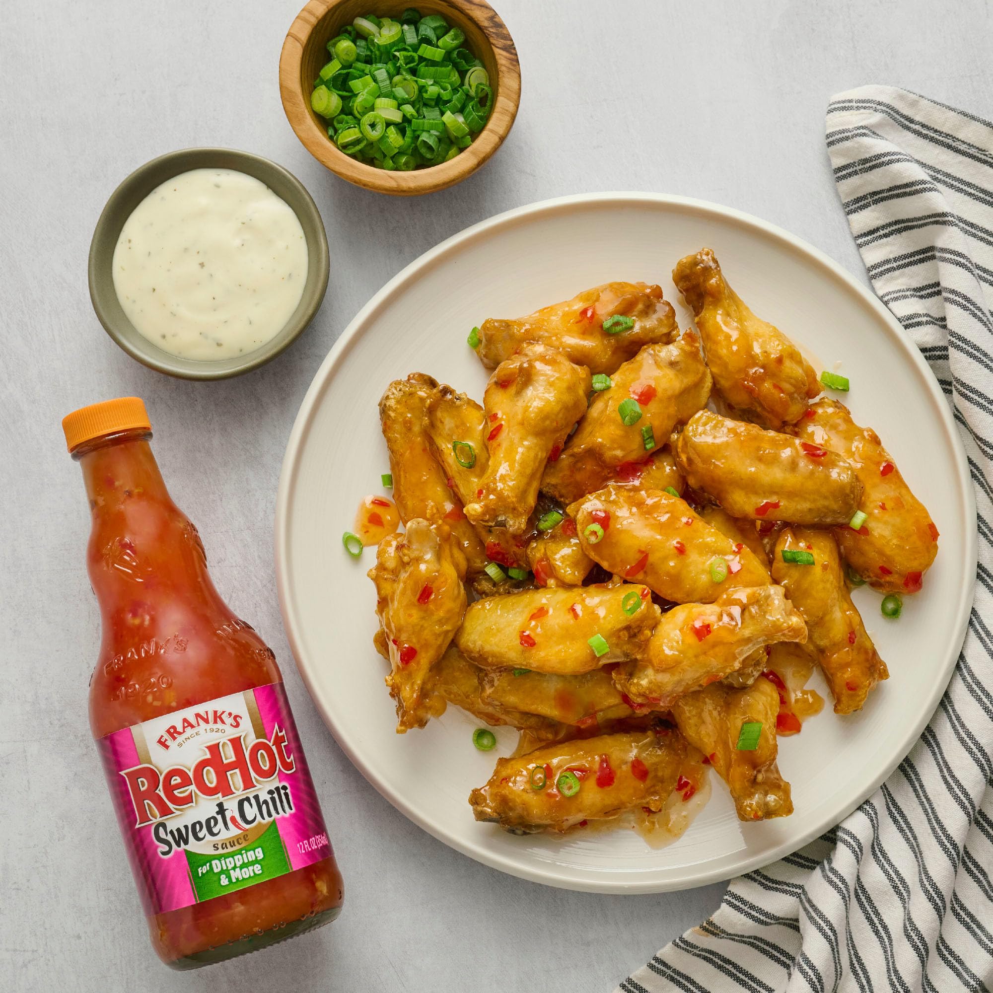 Frank's RedHot Sweet Chili Sauce used to marinate chicken