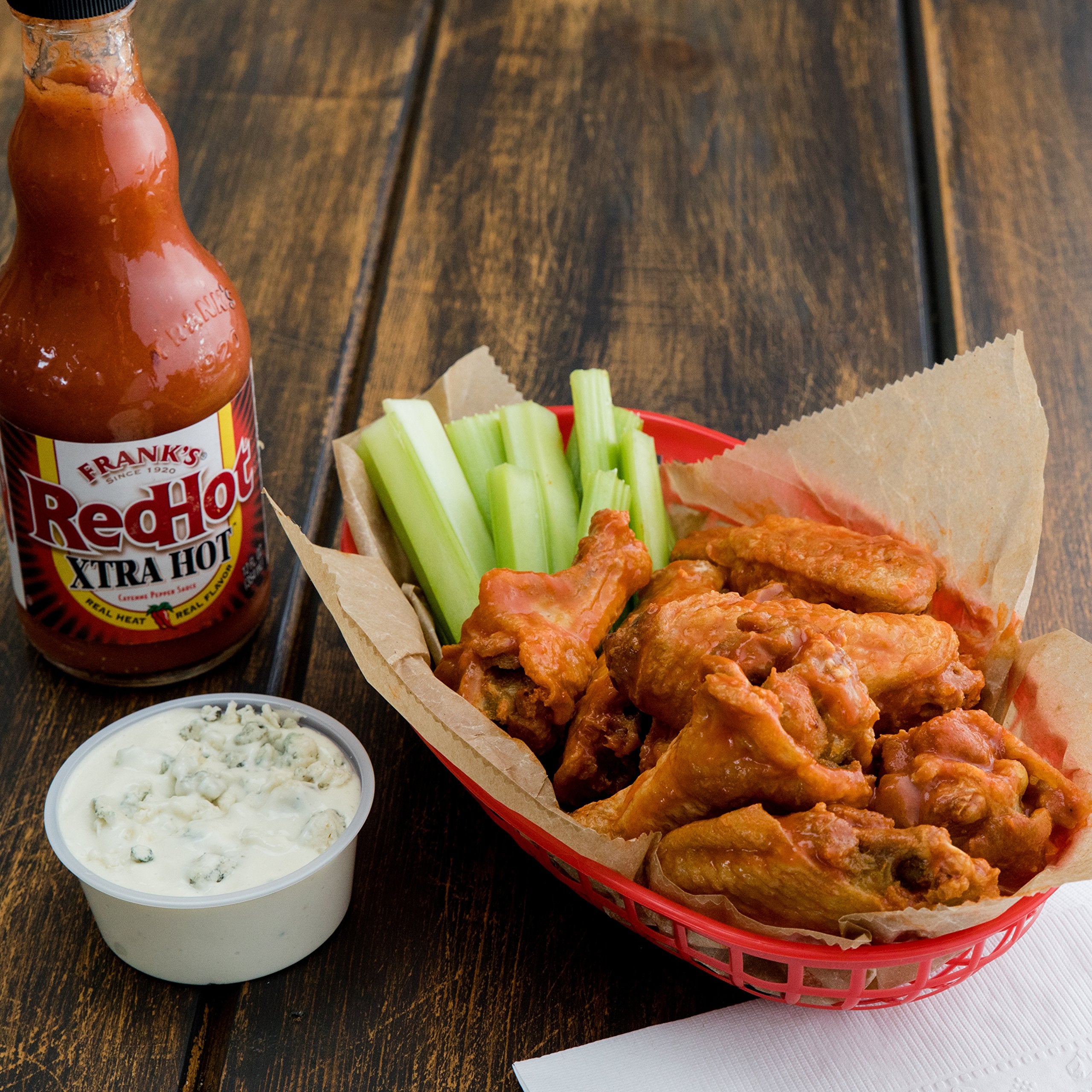Franks RedHot Xtra Hot Cayenne Bloody Mary for spicy morning kick.