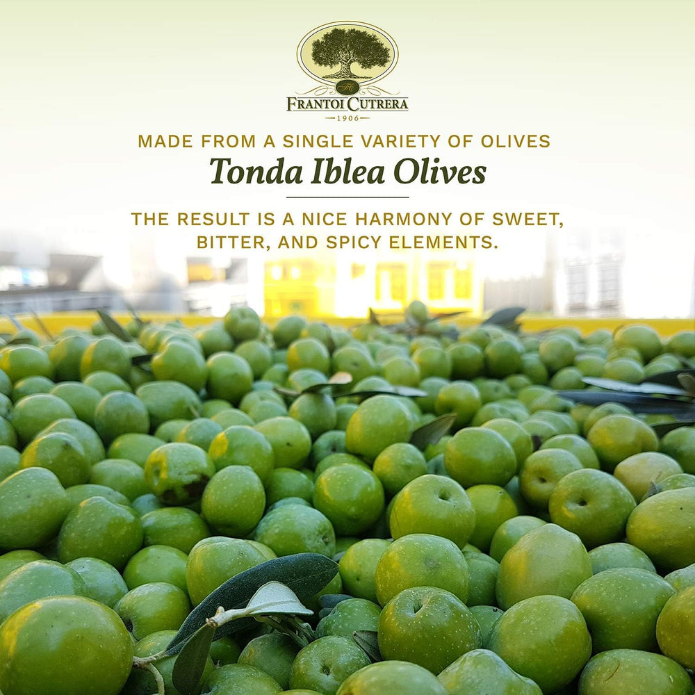 Frantoi Cutrera Primo olive oil on bruschetta enhances aroma and taste.