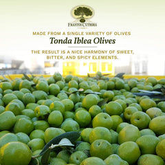 Frantoi Cutrera Primo Tonda Iblea olives highlighting authentic terroir
