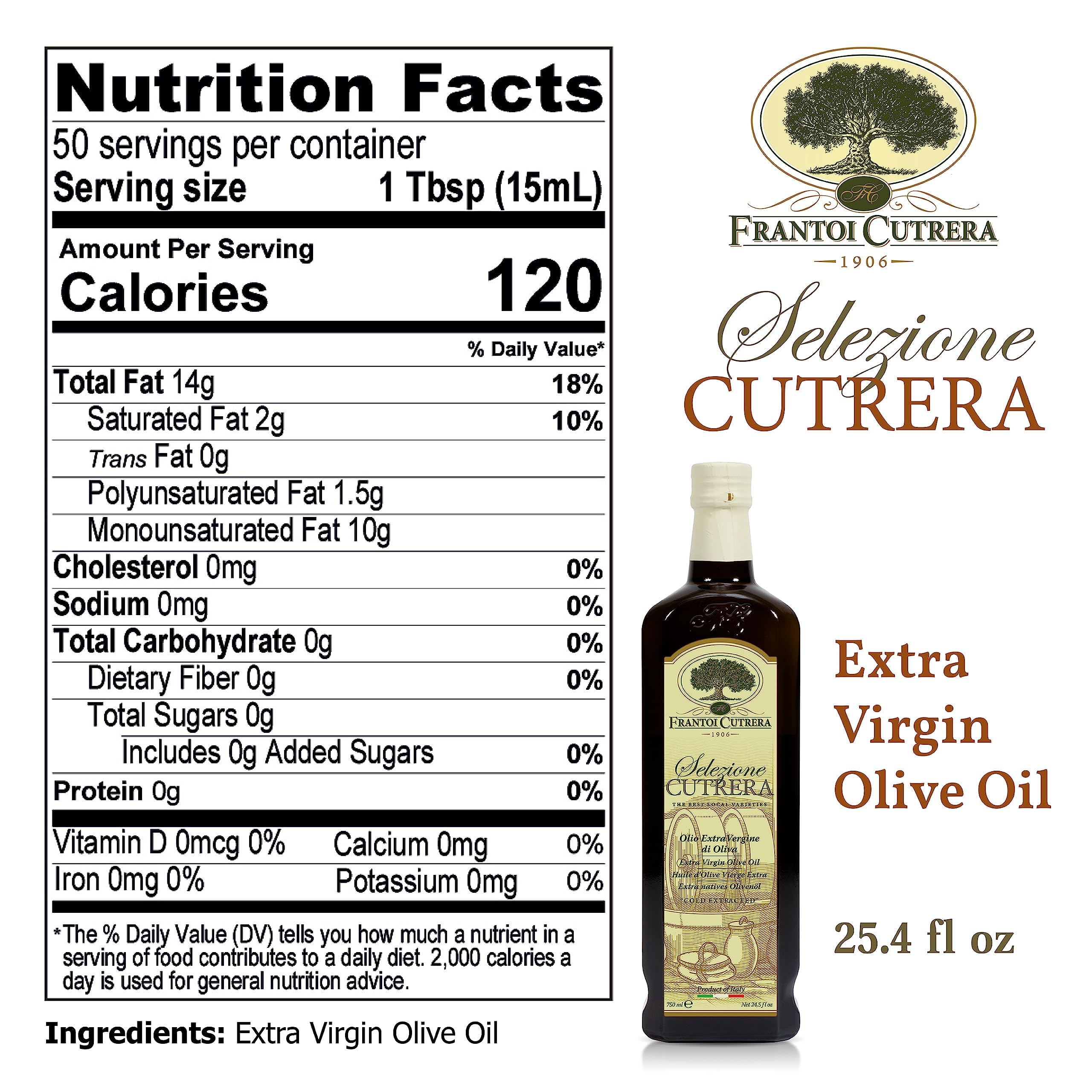 Frantoi Cutrera Selezione label detail displaying premium packaging and authenticity