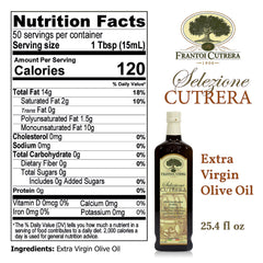 Frantoi Cutrera Selezione label detail displaying premium packaging and authenticity