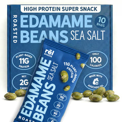 Fred's Farm Snacks sea salt edamame pack—high-protein, convenient on-the-go snack