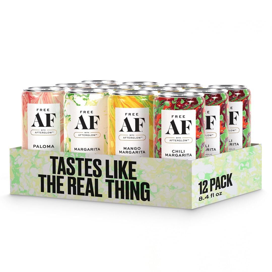 Free AF aperol spritz can pour — refreshing alcohol-free moment.