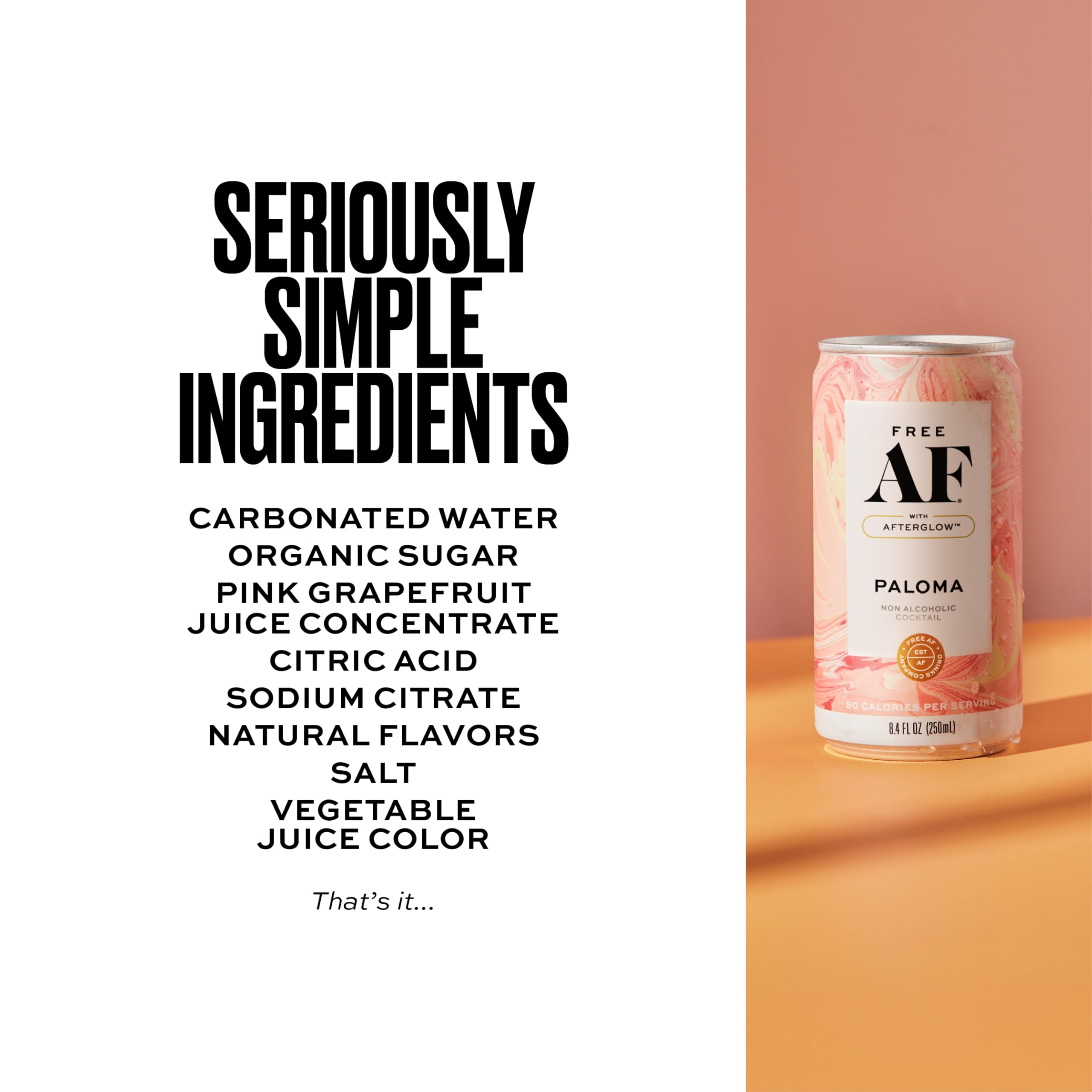 Free AF Afterglow ingredient close-up, natural flavor warmth