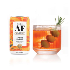 Free AF Afterglow ingredient closeup highlights natural flavor notes for a vivid non-alcoholic taste.