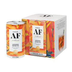 Free AF Apero Spritz can showing a low-calorie, alcohol-free option.