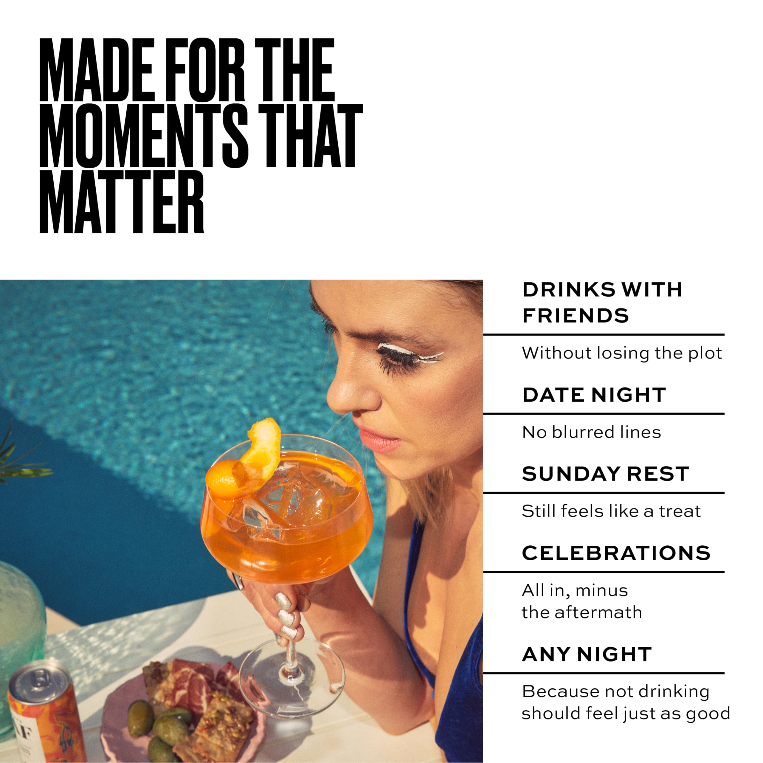 Free AF Apero Spritz on a party table signals inclusive, flavorful options for all guests.