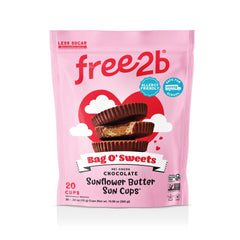 Free 2b Valentine's sun cups box showing festive packaging for allergen-friendly treats.