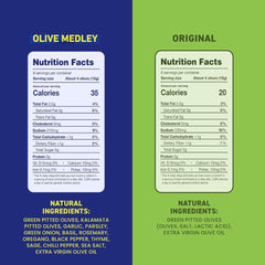 Kalamata olives from Freestyle Snacks in a compact pouch ideal for travel.