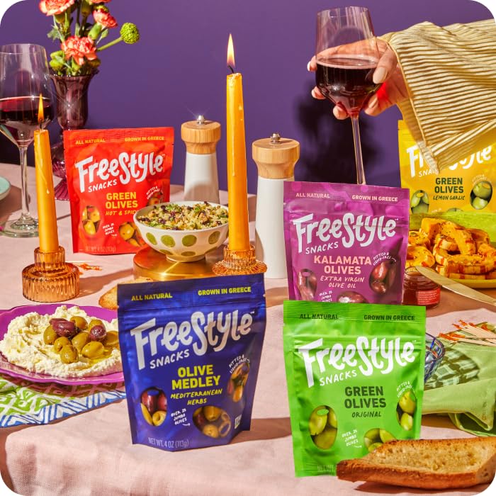 Freestyle Snacks olive packs support vegan, gluten-free, and dairy-free diets.