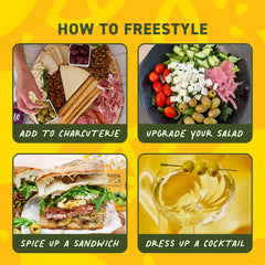 Freestyle Snacks non-GMO, sugar-free green olives in a convenient pack