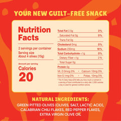 Freestyle Snacks marinated Greek olives close-up highlighting natural ingredients