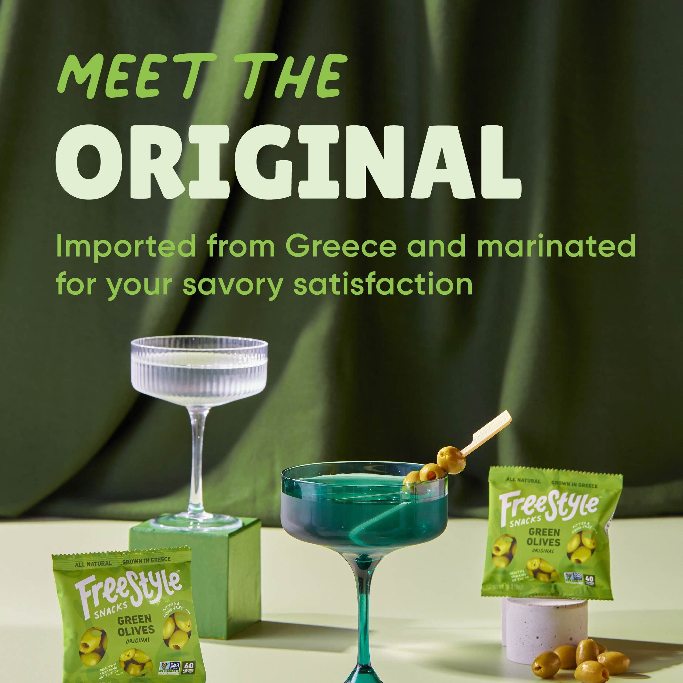 Freestyle Snacks olive non-GMO label close-up
