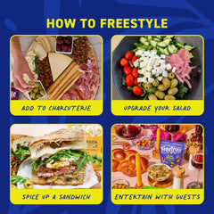 Freestyle Snacks olive pouch on the go for salty, flavorful moments