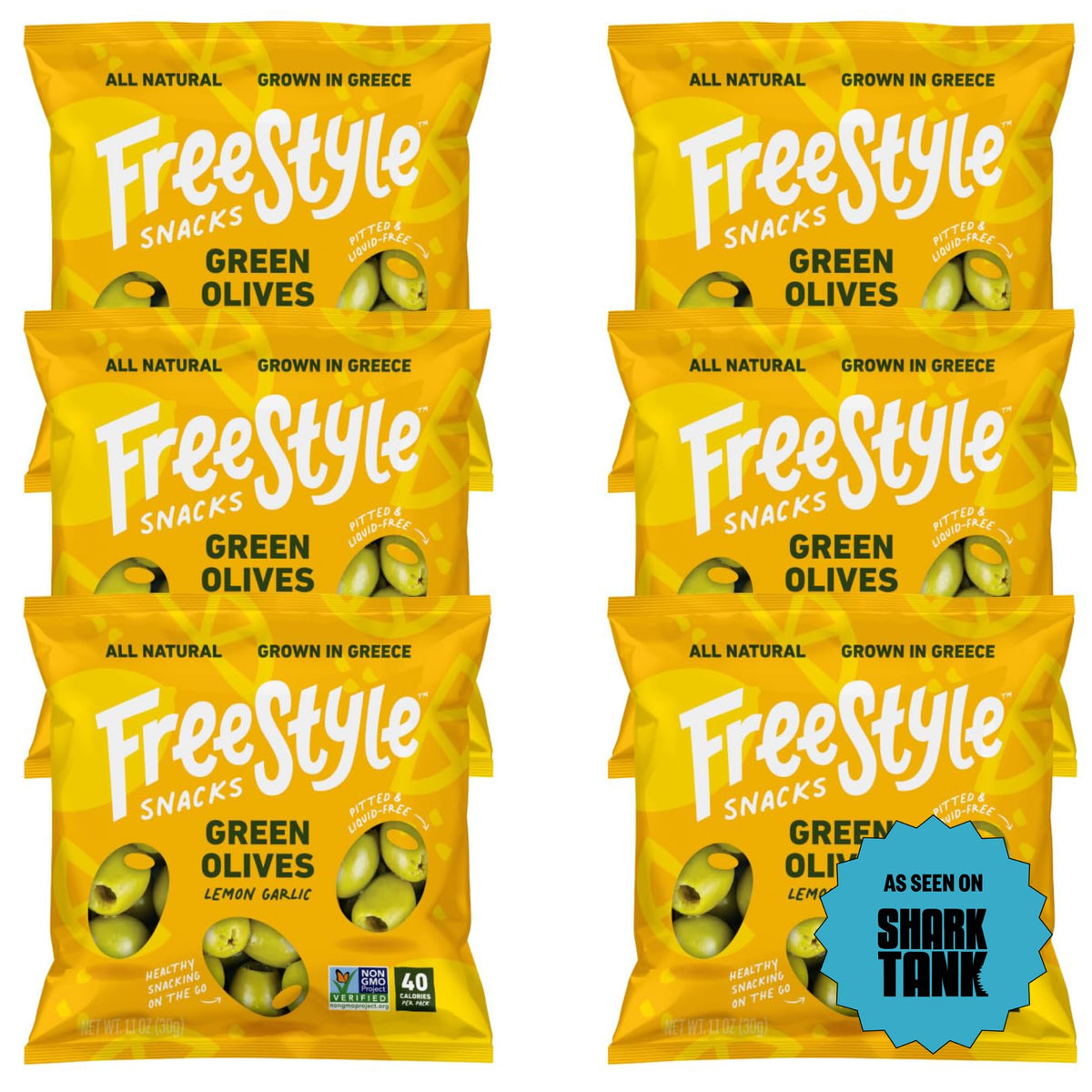 Freestyle Snacks lemon garlic olive snack pack for on-the-go flavor