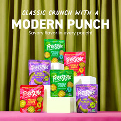 Freestyle Snacks pickle crunchy deli-style bite in a portable package.
