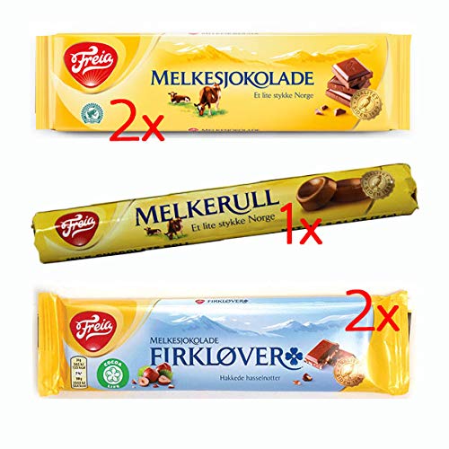 Freia variety pack of assorted chocolates with Melkesjokolade, Firkløver, and Melkerull for sharing and gifting