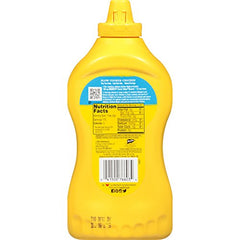 French's mustard bottle shows bright glossy yellow color on label.
