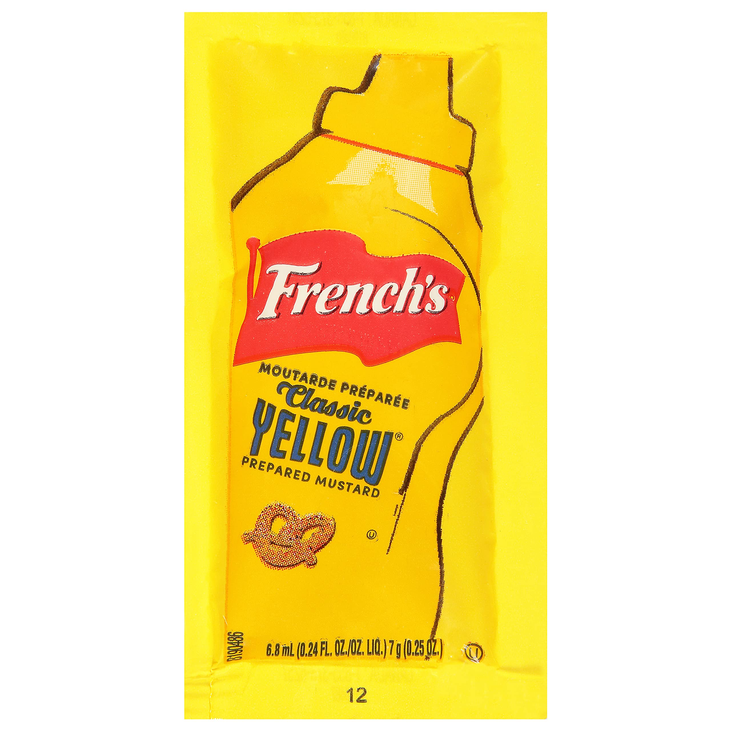 French's mustard packets designed for delivery and takeout use